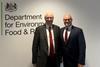 Food Minister Daniel Zeichner and James Bielby, CEO FWD