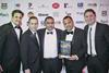 L-r: Pernod Ricard impulse channel director James Middleton, Nisa's Tom Clarke, store owners Paul and Pinda Cheema, and Nisa's Andrew Rutter