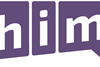HIM logo purple white