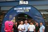 LA Foods Nisa Holloway Rd (L-R MADL Mascot, Tabrez Hussain, Mr Hussain, Martin Swadling Co-op Wholesale, Hussain brothers)