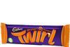 A purple and orange Cadbury Twirl Orange chocolate bar