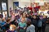 Todholm Nursery kids with their selection boxes