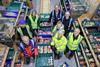 Jonathan Conlon and team sorting donations at the County Durham and Sunderland Foodbank
