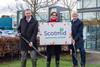 Scotmid's John Brodie, Lynne Ogg and Harry Cairney