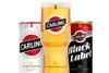 Carling new VBI - pint glass and can (+ Carling Black Label)