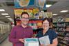 Shanklin Southern Co-op store manager Chris Boulton with James Knott