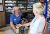 Customer donating to local groups