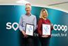 Southern Co-op CEO Mark Smith and colleague Gemma Lacey display awards