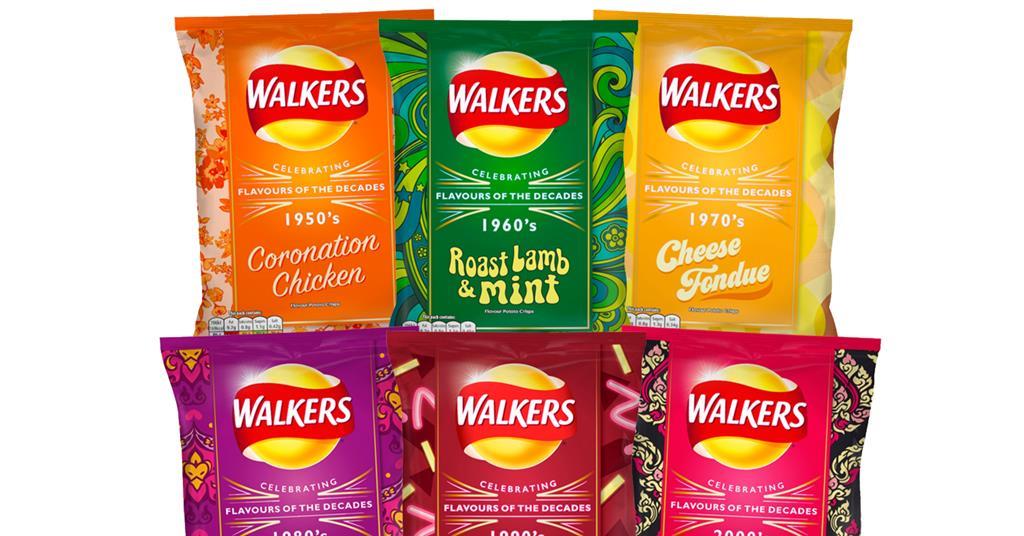 Walkers celebrates anniversary with six decade-inspired flavours ...