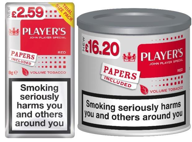 JPS Players 50gm Volume Tobacco