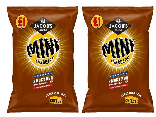 Jacobs Mini Cheddars Smoky BBQ Flavour, 12 Mini Bags - Snack Pack, 2 - View #13