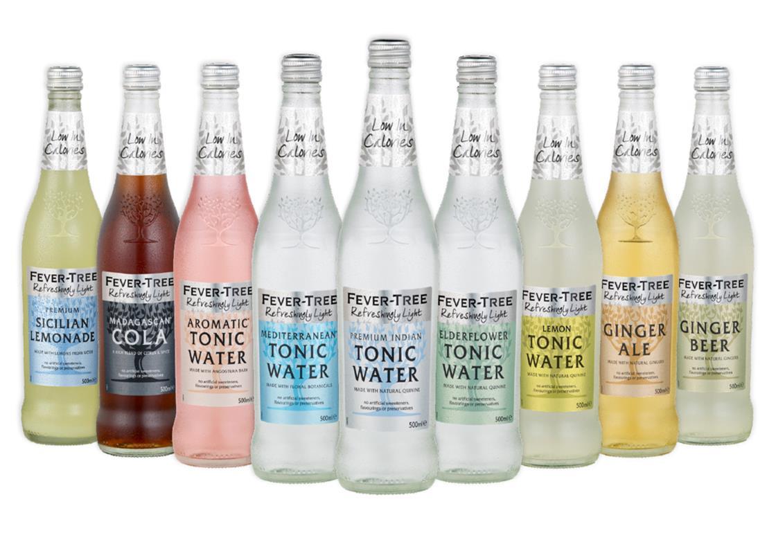 FeverTree unveils new range of low calorie mixers Product News