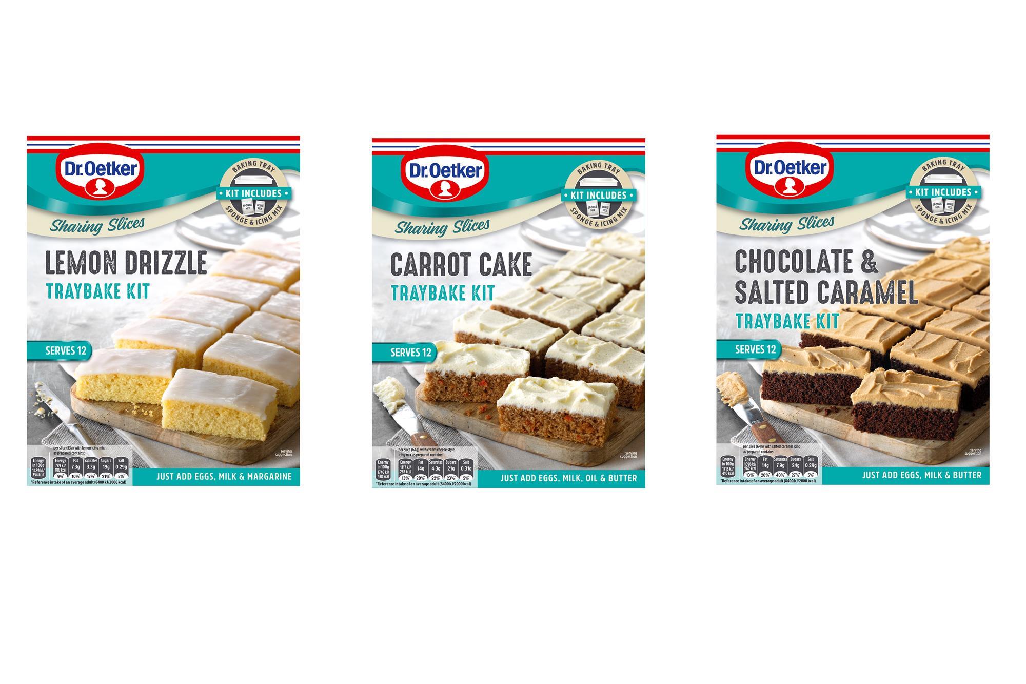 Dr Oetker introduces trio of traybake cake mixes Product News
