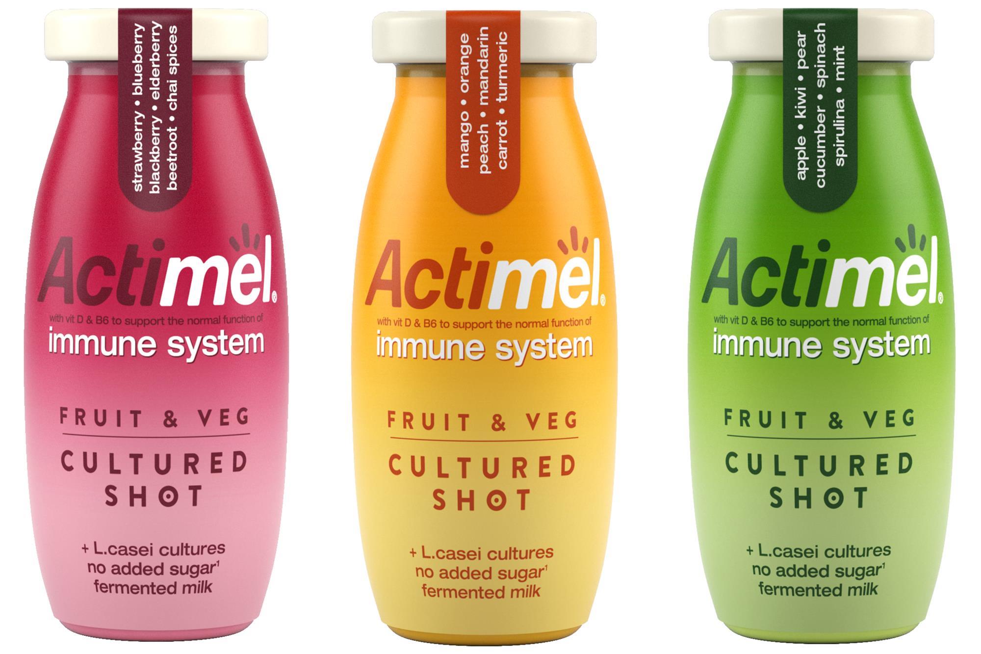 Actimel rolls out cultured shots containing fruit and veg | Product