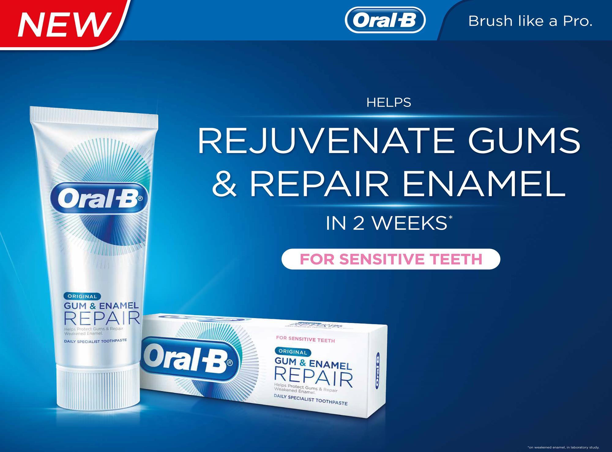 Oral-B Gets Gum And Enamel Repair Toothpaste | Product News ...