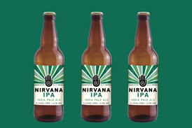 2. NIRVANA-IPA 500ML BOTTLES-THREE-GREEN BACKGROUND-LANDSCAPE