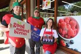 SPAR North of England x Good Natured Berries - Jimmy Durose and Wilf Whittle of James Hall & Co. Ltd with Jill Witheyman of Angus Soft Fruits 1