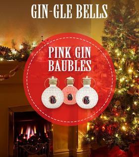Pink Royal Dry Gin Bauble Trio