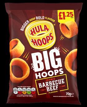 702771_Hula Hoops Big Hoops BBQ Beef Crisps 70g 125GBP PMP _711169_S resized