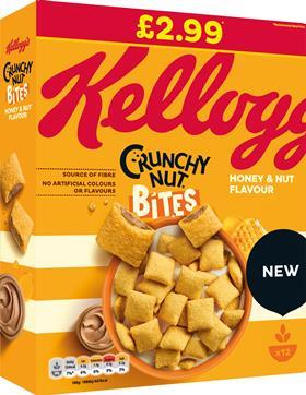 A pack of crunchy cereal with honey and nut flavoured creamy filling