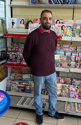 Hetal inside his store