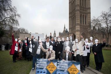 Plain packaging protest