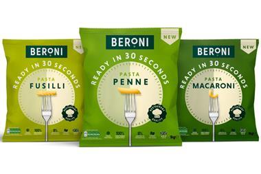 Beroni fresh frozen pasta cooked in boiling water in 30 seconds