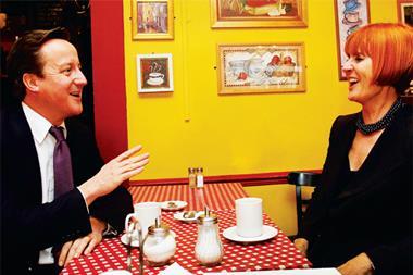 Mary Portas with David Cameron