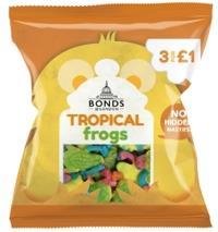 BONDS 3 FOR £1 TROPICAL FROGS