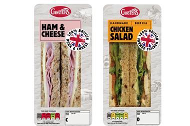 Ginsters New Look Sandwiches