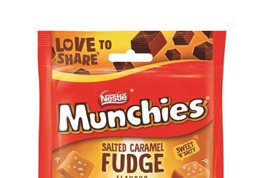Sharing bag of Salted Caramel Fudge Munchies