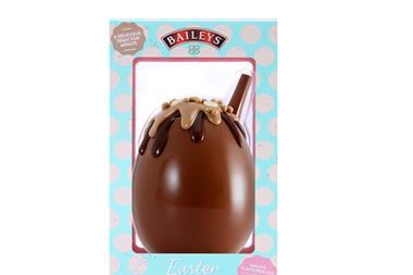 Hand decorated chocolate Easter egg