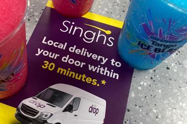 Singh's Drop delivery leaflet and slush