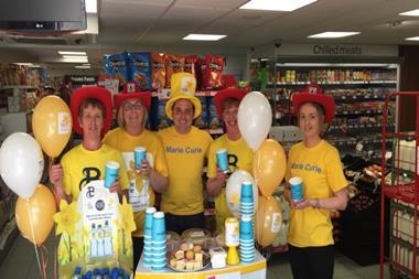 Spar fundraising for Marie Curie