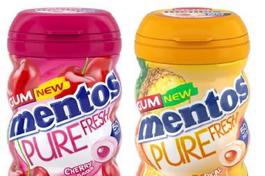Mentos Gum Pure Fresh Cherry and Tropical web