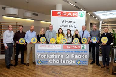 SPAR James Hall & Co. Ltd - Y3P £40,000 for Marie Curie