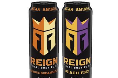 Peach Fizz and Orange Dreamsicle black energy drink cans