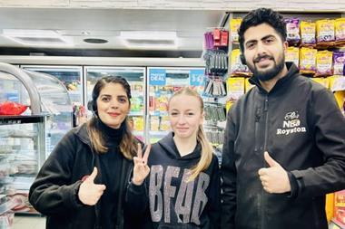 Staff at Nisa Royston with Mirren