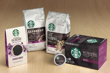Starbucks Packaged Goods and Foodservice Range