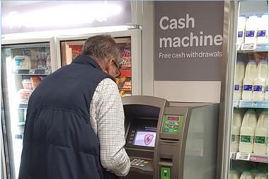 Cash machine at Spar Lindford