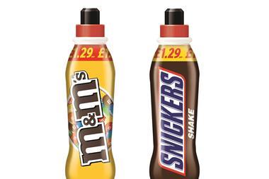 Mars Snickers and M&M milk drinks