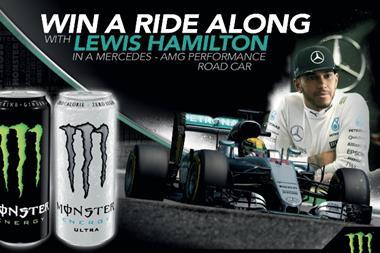Monster Energy will also give motor racing fans a once in a lifetime chance to enjoy a track day with Lewis Hamilton