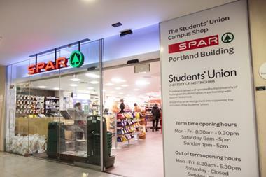 The University of Nottingham’s new Spar store in the Portland Building on the University Park Campus