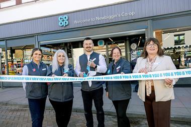 Store Manager Ryan Ratcliffe and team members and, Ceri Finn, who focusses on Member and Community Engagement in the area