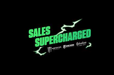 Green Sales Supercharged logo on a black background