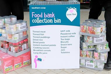 Southern Co-op food bank collection
