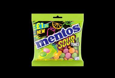 Mentos Sour Tones £1.25 PMP 135g Bag - Large