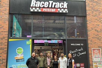 Racetrack L-R Dan Marsden Co-op Wholesale, Rits Sud (Tubees Brand Manager), Vikas Sud (Racetrack Co-Founder), Shamly Sud (Racetrack Co-Founder), Guna Sud (Racetrack Retail Manager), Leanne Millar (Co-op Wholesale KAM)