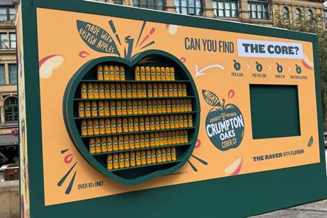 Crumpton Oaks eye catching, interactive billboard invited Brits to grab a can from the wall to win a range of prizes