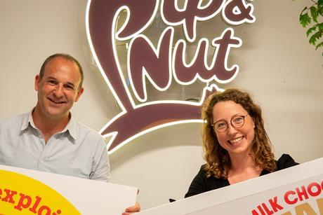 Douglas Lamont, CEO of Tony's Chocolonely, and Pippa Murray, CEO and Founder of Pip & Nut